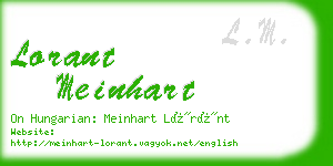 lorant meinhart business card